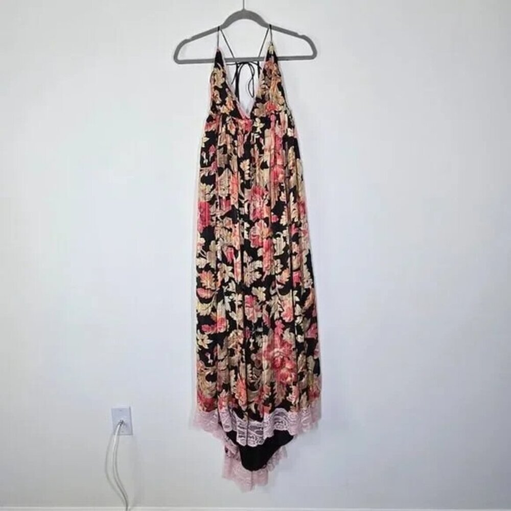 FREE PEOPLE Primmy Printed  Maxi Dress XL Black Combo NEW - Picture 8 of 10